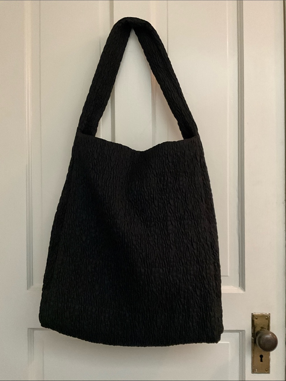 COS Black Textured Shoulder Bag